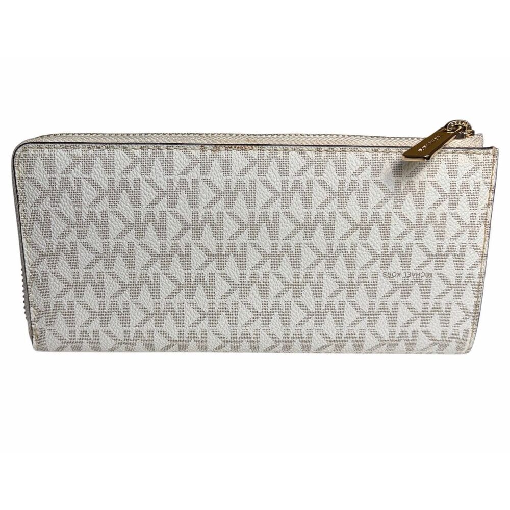 Michael Kors Large Continental Wallet - Cream/Beige - Gold Hardwear - Picture 3 of 6